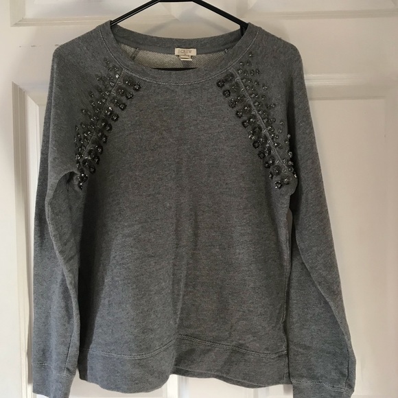 J. Crew Sweaters - J.Crew Jeweled Sweatshirt ✨